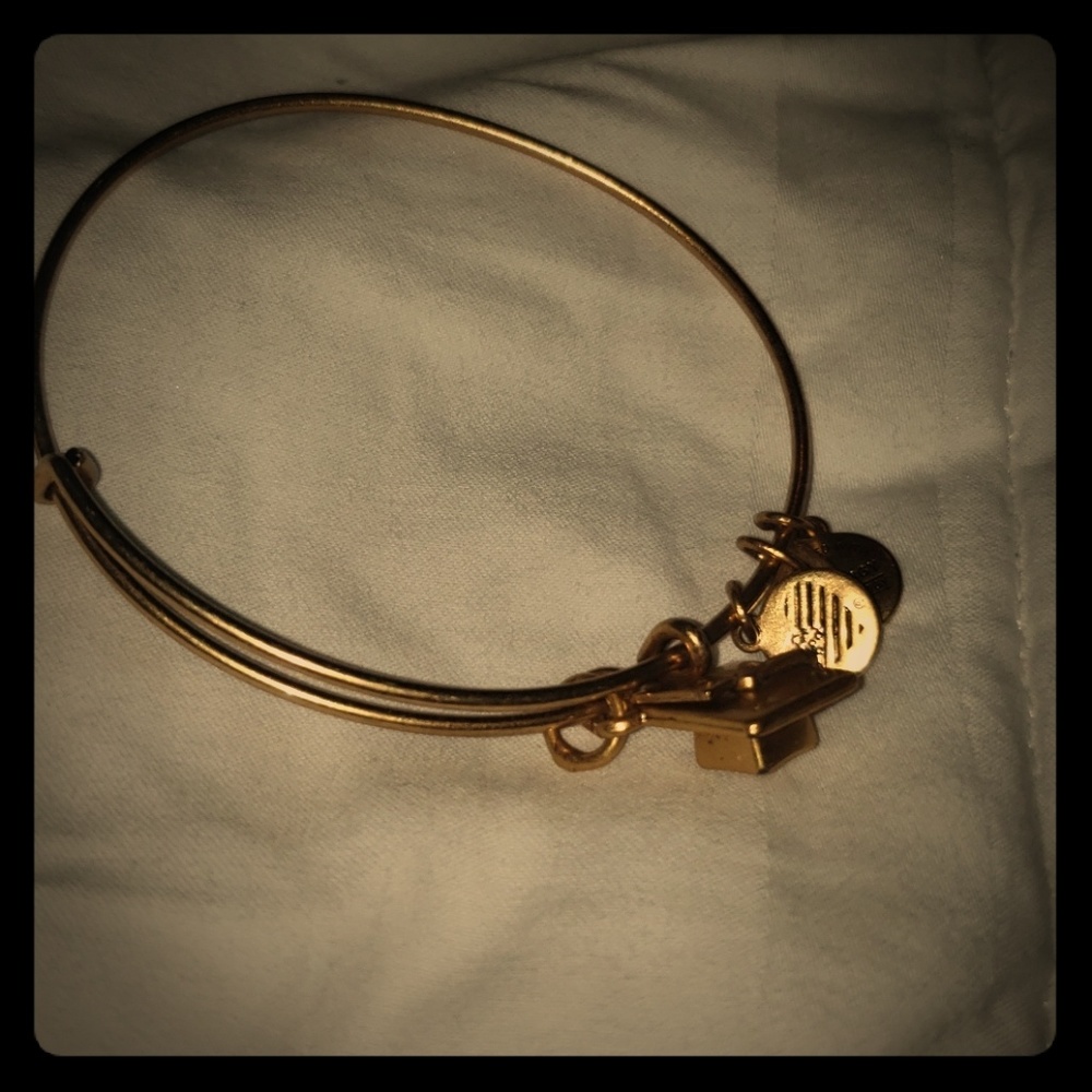 Alex and ani gold graduation cap bracelet